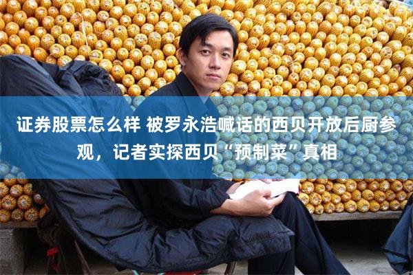 证券股票怎么样 被罗永浩喊话的西贝开放后厨参观，记者实探西贝“预制菜”真相